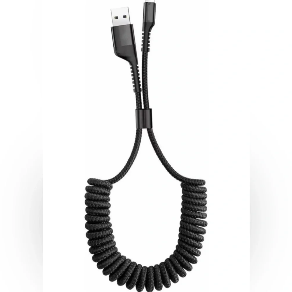 COPY - iPhone Charger Coiled Cable 2.1A Fast Charger -10 Qty